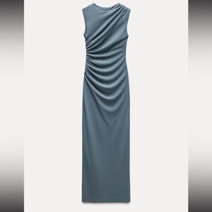 Zara Slate Blue Maxi Dress
